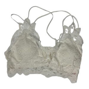 Rue21 Lace Shoestring Straps Cream Color Bralette Women’s Size XL